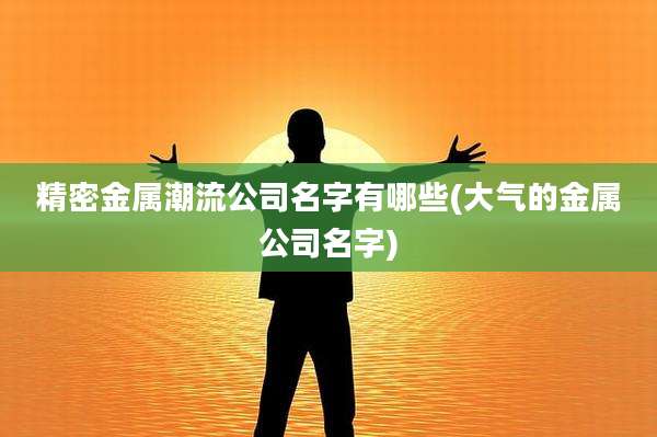 精密金属潮流公司名字有哪些(大气的金属公司名字)