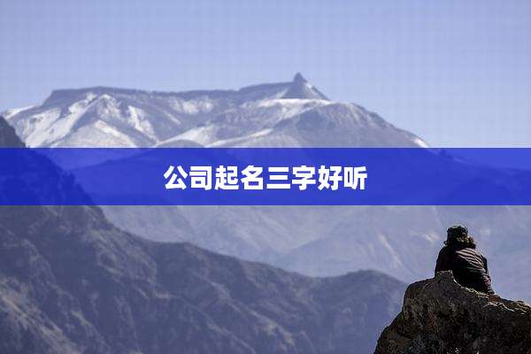 公司起名三字好听