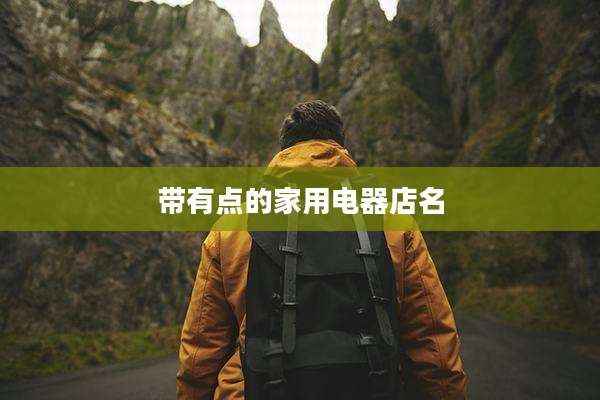 带有点的家用电器店名