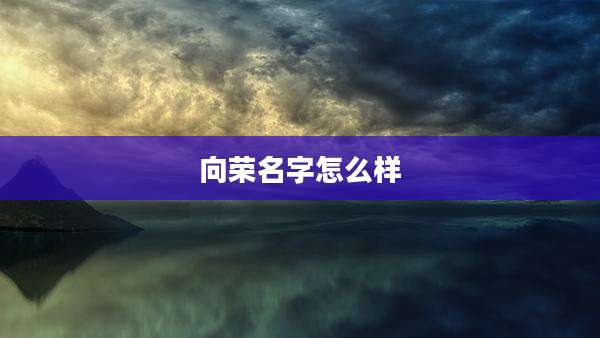 向荣名字怎么样