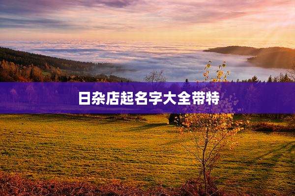 日杂店起名字大全带特