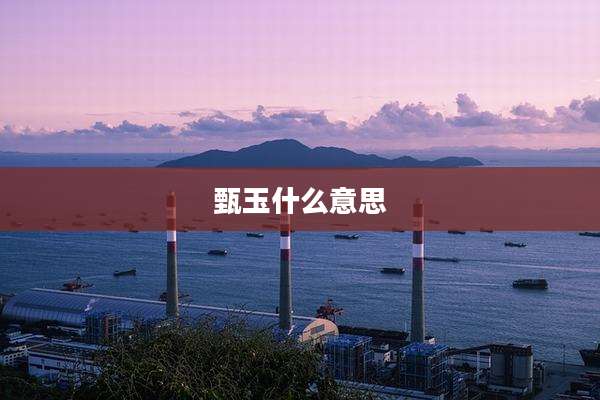 甄玉什么意思