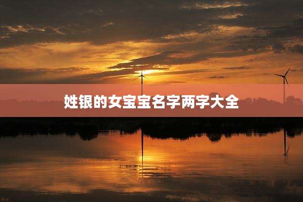 姓银的女宝宝名字两字大全