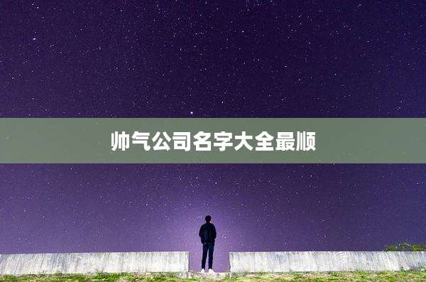 帅气公司名字大全最顺