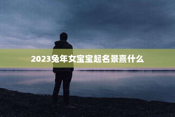 2023兔年女宝宝起名景熹什么