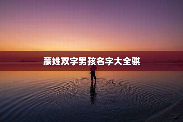 蒙姓双字男孩名字大全骐