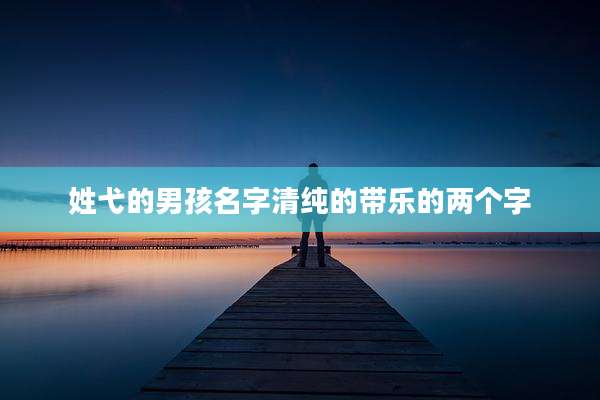 姓弋的男孩名字清纯的带乐的两个字