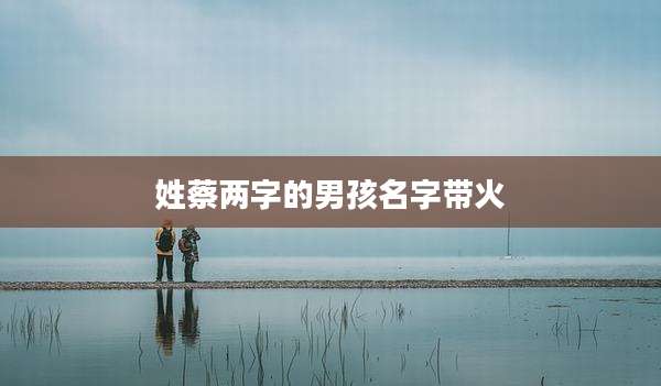 姓蔡两字的男孩名字带火