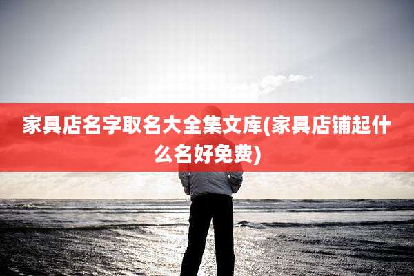 家具店名字取名大全集文库(家具店铺起什么名好免费)