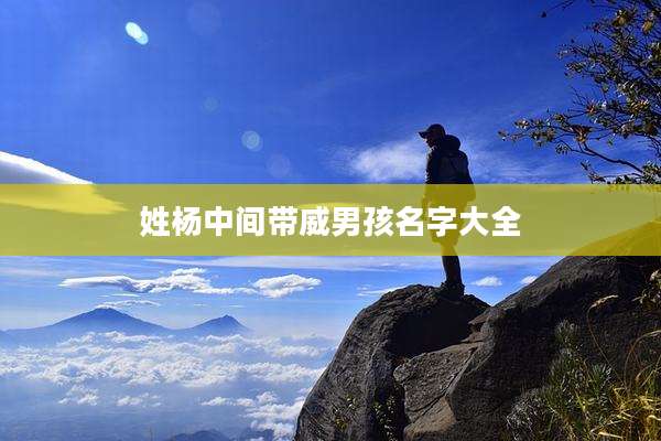 姓杨中间带威男孩名字大全