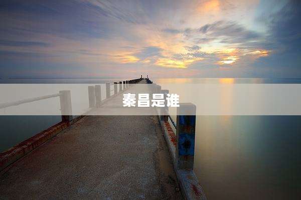 秦昌是谁