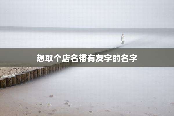 想取个店名带有友字的名字
