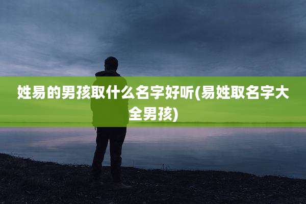 姓易的男孩取什么名字好听(易姓取名字大全男孩)