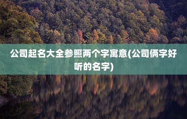 公司起名大全参照两个字寓意(公司俩字好听的名字)
