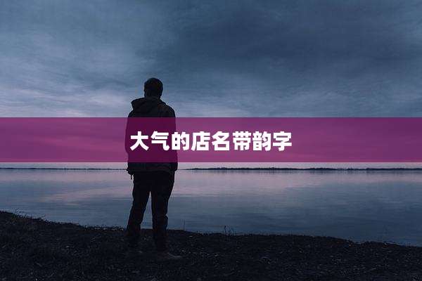 大气的店名带韵字