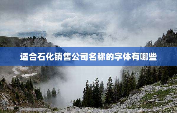 适合石化销售公司名称的字体有哪些
