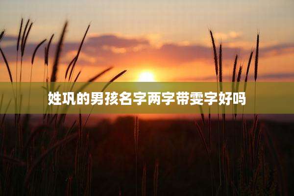 姓巩的男孩名字两字带雯字好吗
