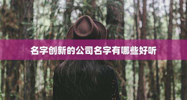 名字创新的公司名字有哪些好听