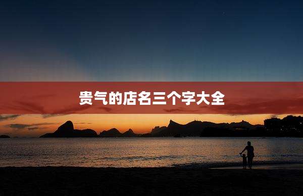 贵气的店名三个字大全