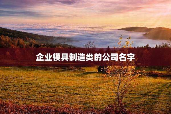 企业模具制造类的公司名字