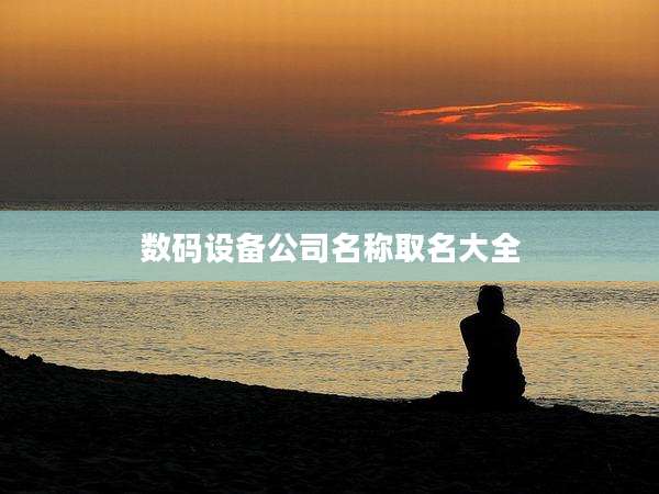 数码设备公司名称取名大全