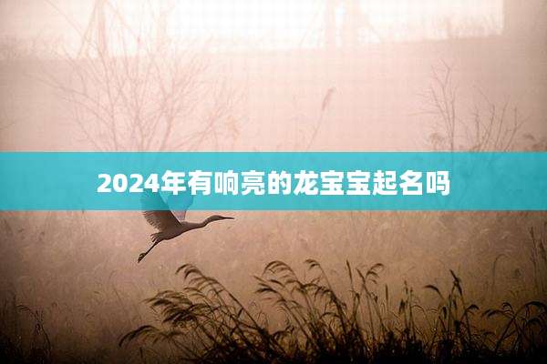 2024年有响亮的龙宝宝起名吗