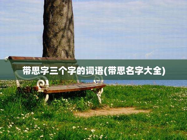 带思字三个字的词语(带思名字大全)