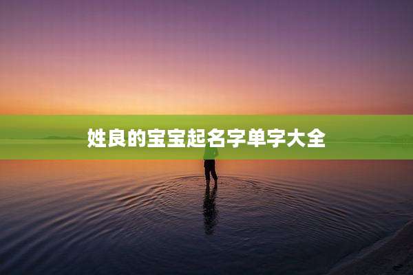 姓良的宝宝起名字单字大全