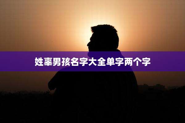 姓辜男孩名字大全单字两个字