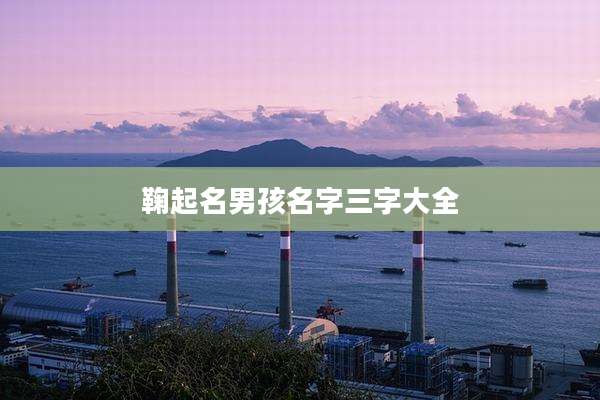 鞠起名男孩名字三字大全
