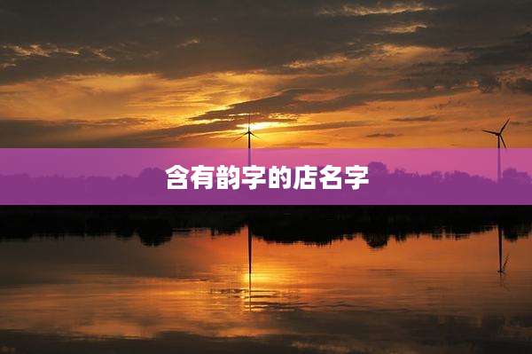 含有韵字的店名字