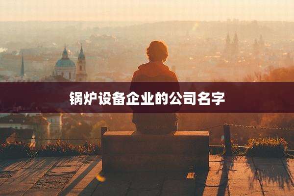 锅炉设备企业的公司名字