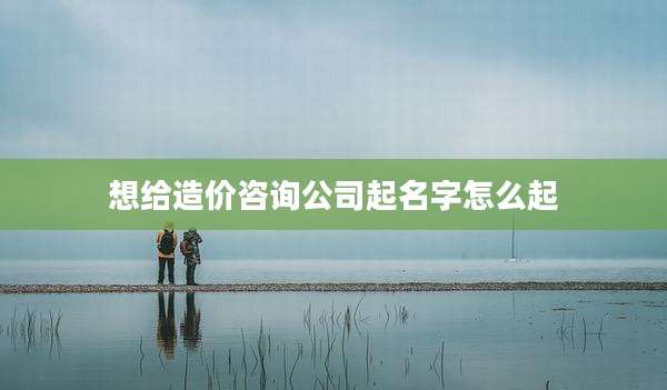 想给造价咨询公司起名字怎么起