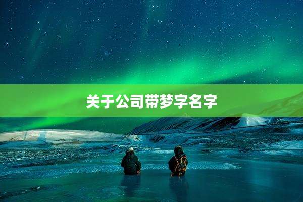 关于公司带梦字名字