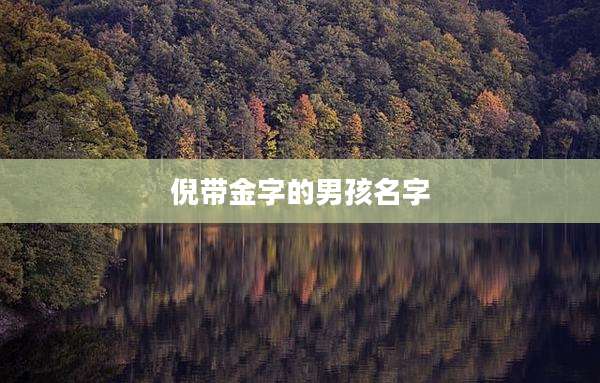 倪带金字的男孩名字