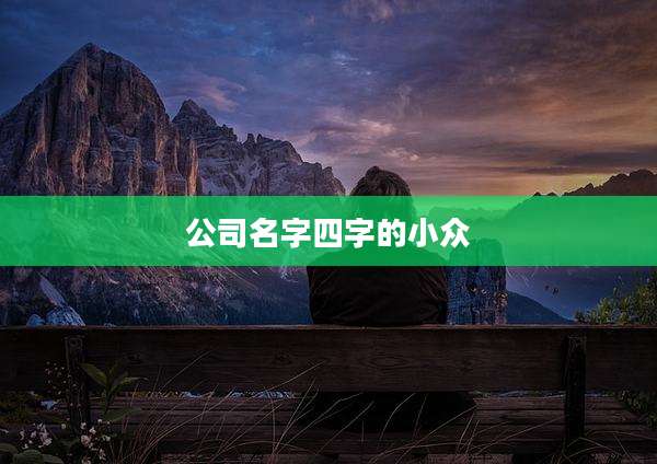 公司名字四字的小众