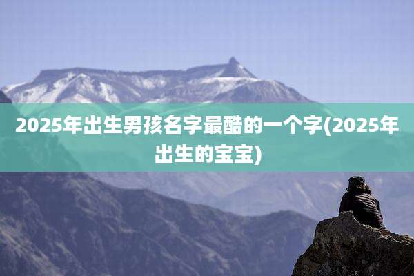 2025年出生男孩名字最酷的一个字(2025年出生的宝宝)