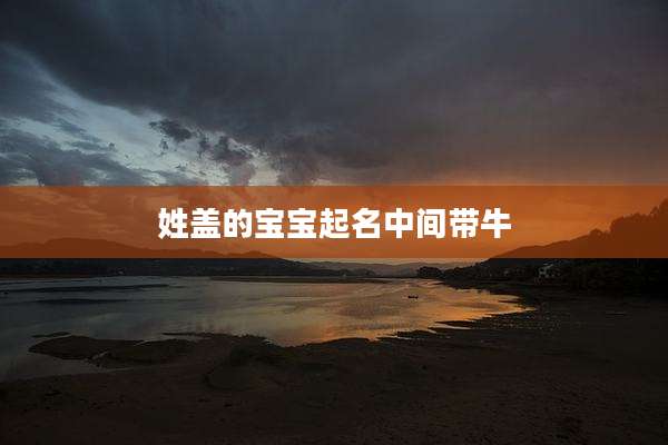 姓盖的宝宝起名中间带牛