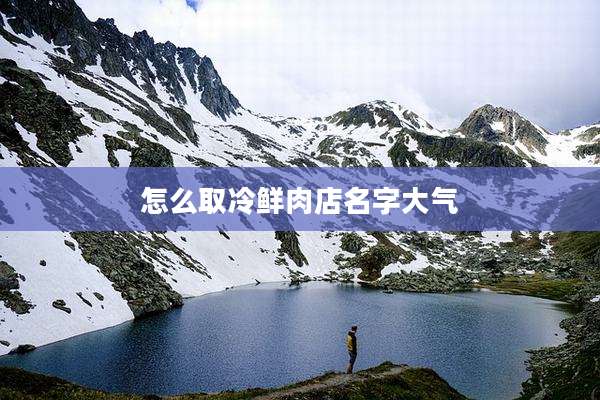 怎么取冷鲜肉店名字大气