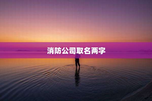 消防公司取名两字