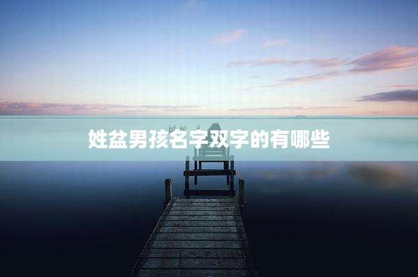姓盆男孩名字双字的有哪些