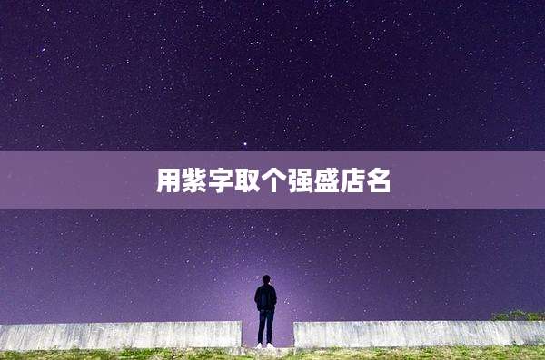 用紫字取个强盛店名