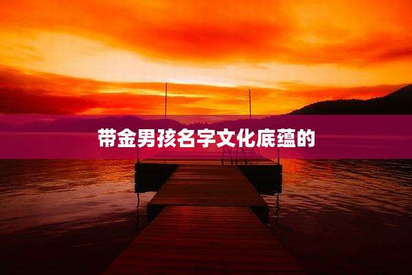 带金男孩名字文化底蕴的