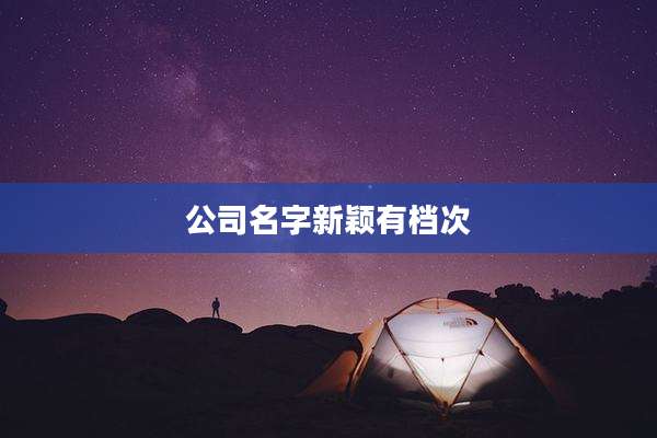 公司名字新颖有档次