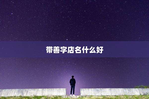 带善字店名什么好