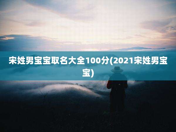 宋姓男宝宝取名大全100分(2021宋姓男宝宝)