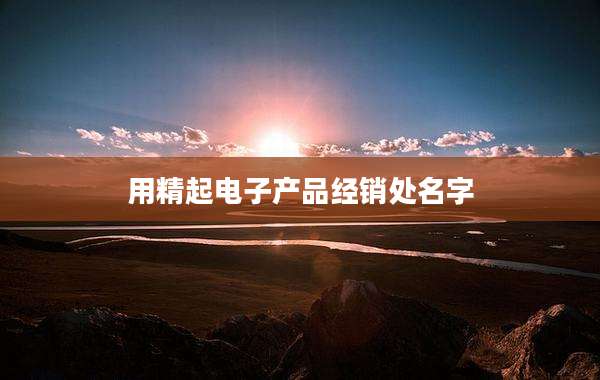 用精起电子产品经销处名字