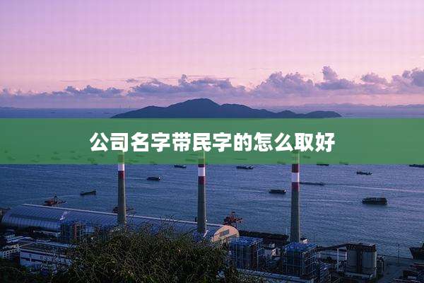 公司名字带民字的怎么取好