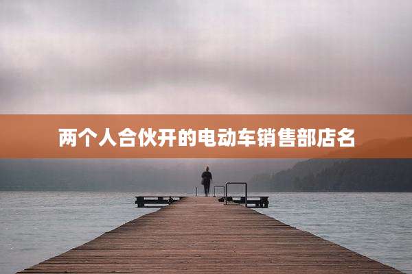 两个人合伙开的电动车销售部店名