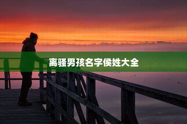 离骚男孩名字侯姓大全